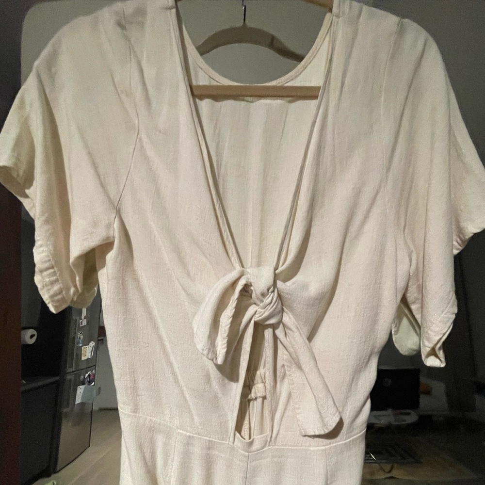 Rachel Comey linen cream colored jumpsuit
